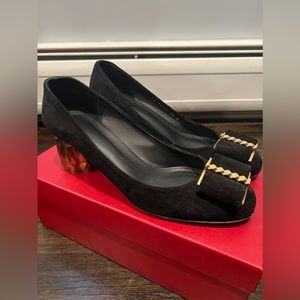Ferragamo suede pump